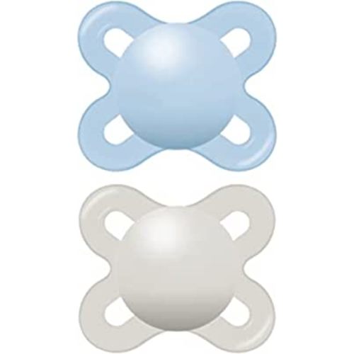 MAM Original Start Matte Newborn Baby Pacifier, Best Pacifier for Breastfed Babies, Sterilizer Case, Boy, 0-3 (Pack of 2)