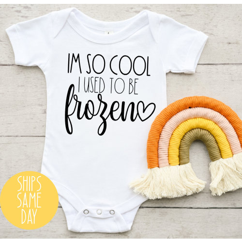 IVF Baby Onesie®, I'm So Cool I Used To Be Frozen Onesie®, Made with Love and Science, Cute In Vitro IVF Baby Onesie®, Baby Announcement