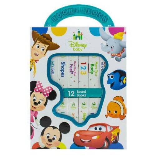 Disney Baby - My First Library 12 Board Book Block Set - by Phoenix