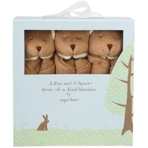 Angel Dear Pair and a Spare 3 Piece Blanket Set, Brown Bear (Discontinued by Manufacturer)