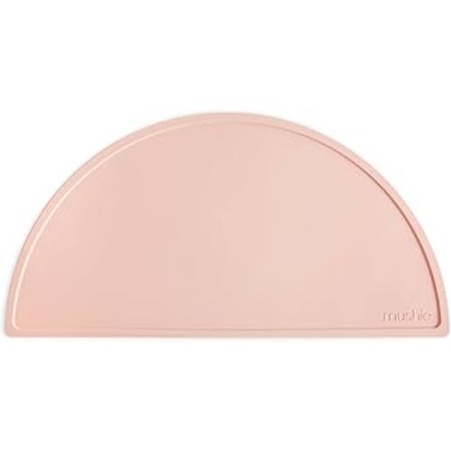 mushie Silicone Placemat for Kids | BPA-Free Non-Slip Design (Blush)