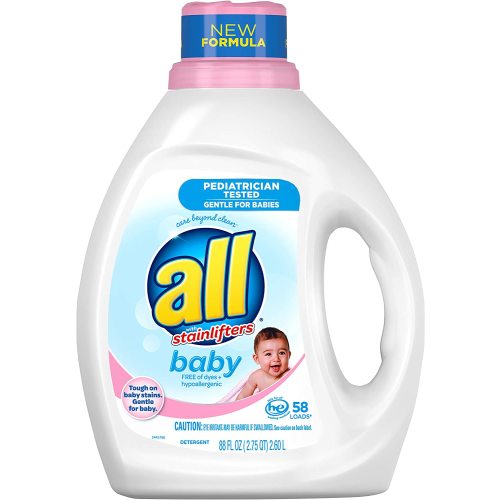 all Baby Liquid Laundry Detergent, Gentle for Baby, 88 Ounce, 58 Loads