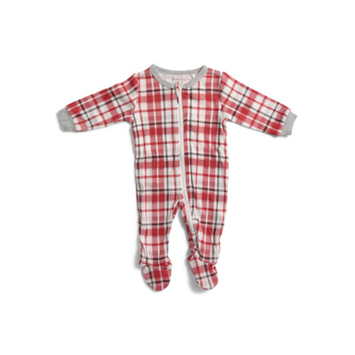 Infants Holiday Plaid Footed Coveralls | Boys' Pajamas | T.J.Maxx
