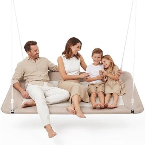 Trekassy 700lbs 60" Large Rectangle Platform Tree Swing for Kids & Adults