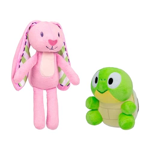 Bluey Friends 2-Pack Plush Stuffed Animals for Kids, Floppy and Turtleboy TV Show Plushies, Cuddly Playtime Toddler Plush Toys, Bluey Gifts Ages 3+