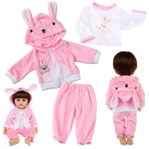 Qocolhg 22 Inch American Doll Clothes, Reborn Baby Dolls Clothes Outfit Accessories Set for 18-22 inch Reborn Doll, Newborn Girl & Boy Pretend Play Gift for Toddlers 1-3, Clearance
