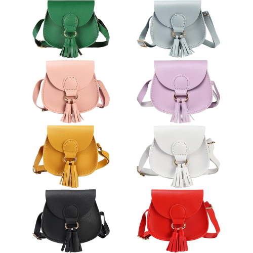 1Pack Little Girls Purses ,Toddler Crossbody Purse Princess Purses Handbags Cute Girl Wallets Mini Shoulder Crossbody Bags for Kids, Tassel Style(Black)