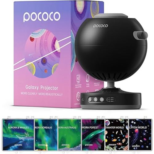 POCOCO Galaxy Projector + Aurora and Deep Sea Discs (6 Pieces)