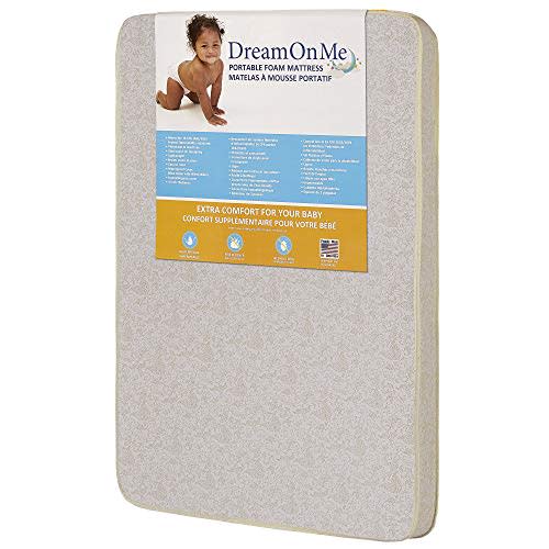 Dream On Me, 3" Foam Pack and Play Mattress, White