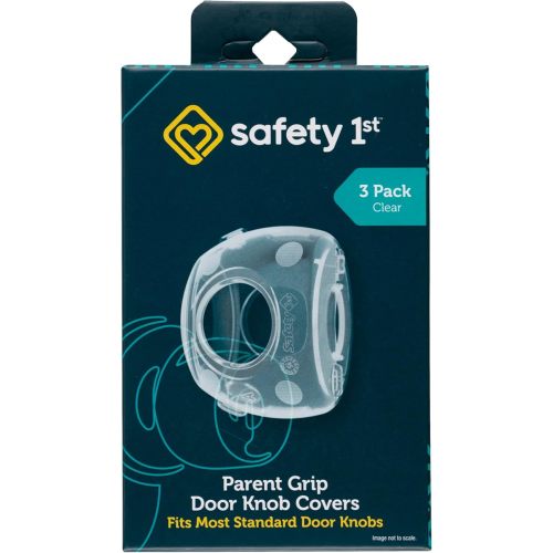 Safety 1st Parent Grip Door Knob Covers 3 Pack, Crystal Clear