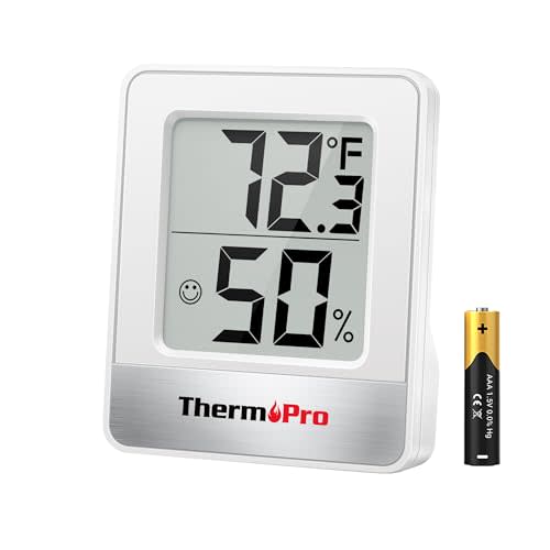 ThermoPro TP49 Digital Hygrometer Indoor Thermometer Humidity Meter Room Thermometer with Temperature and Humidity Monitor Mini Hygrometer Outdoor