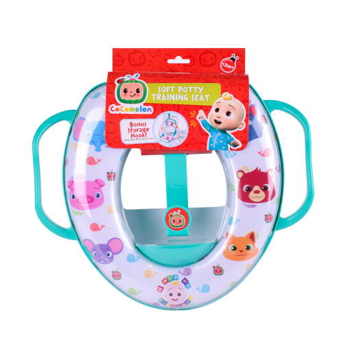 CoComelon Soft Potty Training Seat with Storage Hook and Handles, Toddlers 12+ Months, Unisex