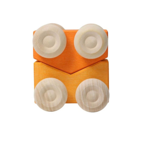Orange Wooden Stacking Cars