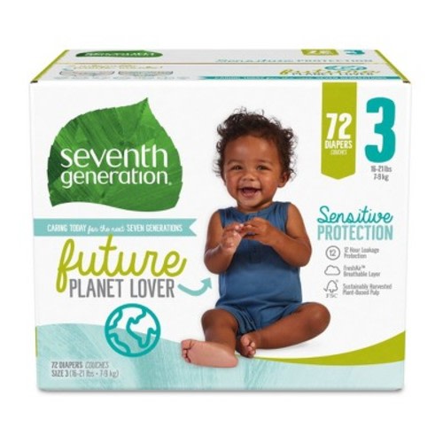 Seventh Generation Sensitive Protection Diapers - (Select Size and Count), Size: 3