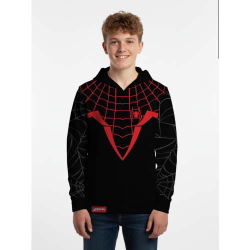 Boys, Licensed Cosplay Hoodie, Miles Morales Spiderman, Sizes XS-XXL