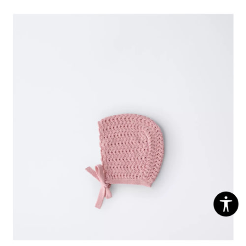 CROCHET KNIT BONNET - Mid-pink | ZARA United States