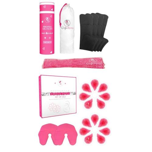 Ninja Mama Hot or Cold Perineal Therapy Packs & Breast Therapy Packs Duo Bundle