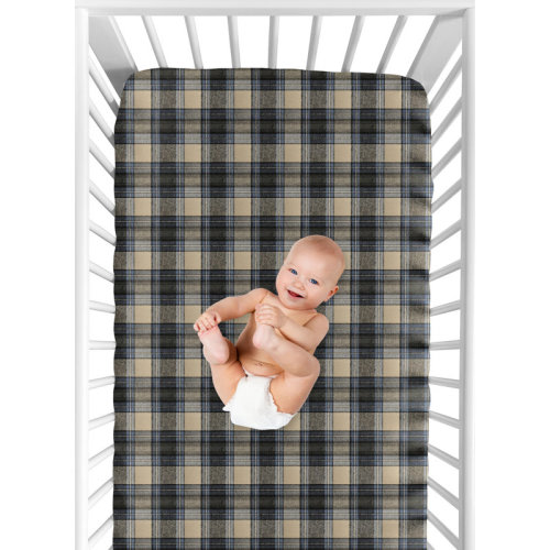 Sweet Jojo Designs Rustic Patch Plaid Flannel Fitted Crib Sheet & Reviews | Wayfair