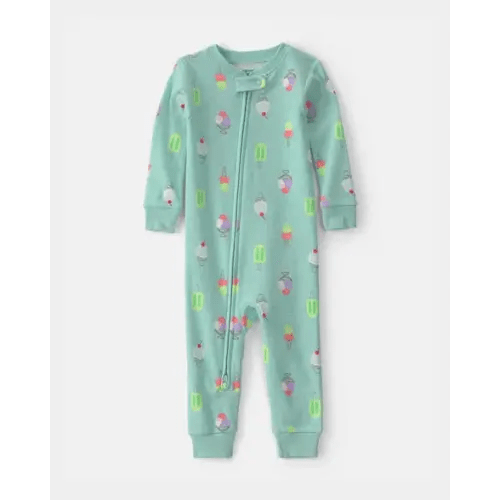 Toddler Girl Popsicle 100% Cotton 1-Piece Pajama - Blue | Carter's