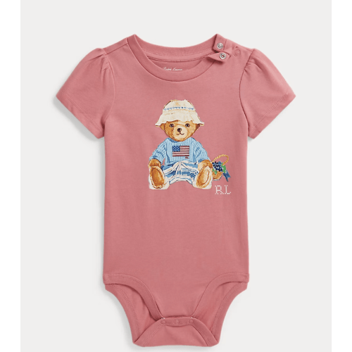 Polo Bear Cotton Jersey Bodysuit