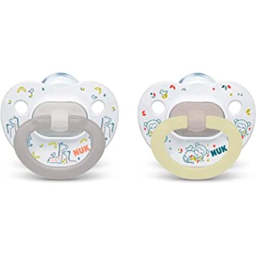 NUK Orthodontic Pacifiers, Girl, 0-6 Months, 2-Pack