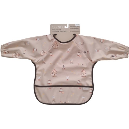 Plum Baby Long Sleeve Feeding Smock - Circus - Brown - Size One Size