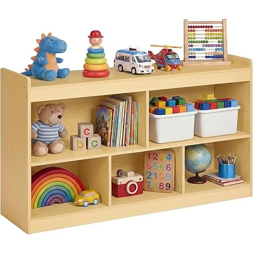 SONGMICS Kids' Toy Storage Shelf, Montessori Shelf with 5 Compartments