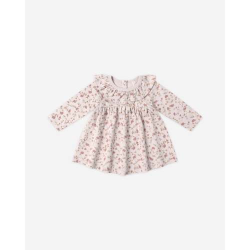 Ruffle Collar Jersey Dress Garden