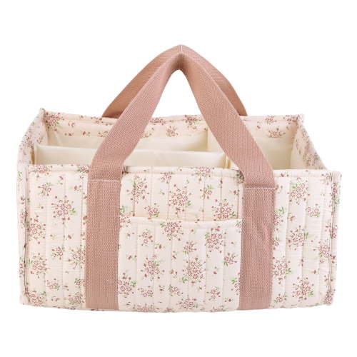 HUISZJ Baby Diaper Caddy Organizer, Large Capacity Diaper Bag with Adjustable Divider, Quilted Nursery Storage Basket for Mon Dad, style 4