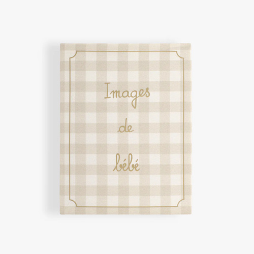 Petite Baby Photo Album - Beige Gingham