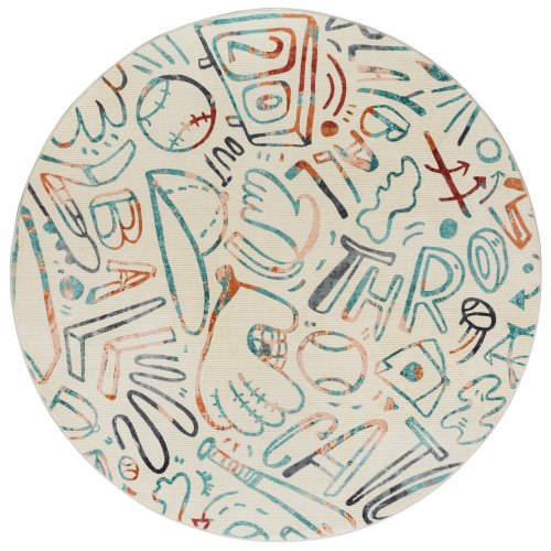Katie Merz SPORTSGLYPHS Baseball Area Rug