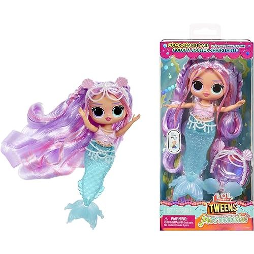 LOL Surprise Tweens Mermaid Lana Marine Fashion Doll with Color Changing Tail, Movable Fin, and Beautiful Accessories – Toy Gift for Kids Ages 4+