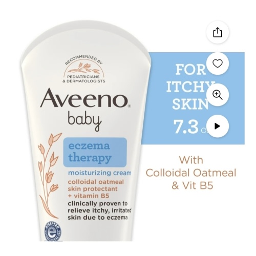 Aveeno Crema Hidratante Corporal para Terapia de Eczema para Bebé, Avena Natural, 7.3 oz es elegible para HSA/FSA