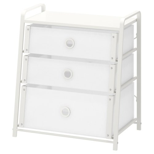 LOTE 3-drawer dresser - white 21 5/8x24 3/8 "