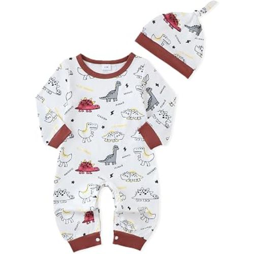 NZRVAWS Baby Boy Clothes Newborn Outfits Romper Preemie-12 Months 2PCS