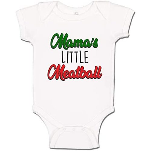 Mama's Little Meatball (Customize with Nonna and Grandma) Italian Baby Bodysuit Infant One Piece or Toddler T-Shirt