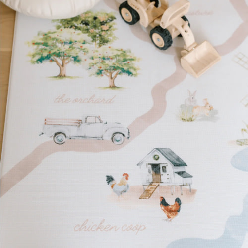 Padded Play Mat - On The Farm & Plaid