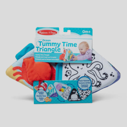 Melissa & Doug Ocean Tummy Time Triangle – Engaging Infant Playmat