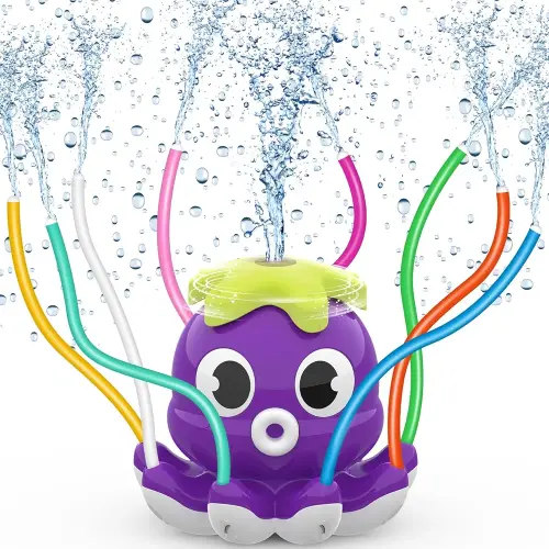 Outdoor Water Spray Sprinkler for Kids and Toddlers, Summer Outside Toys Backyard Games with 8 Wiggle Tubes, Attaches to Garden Hose Splashing Fun Toys for 3 4 5 6 7 8 Year Old Boys Girls Gifts