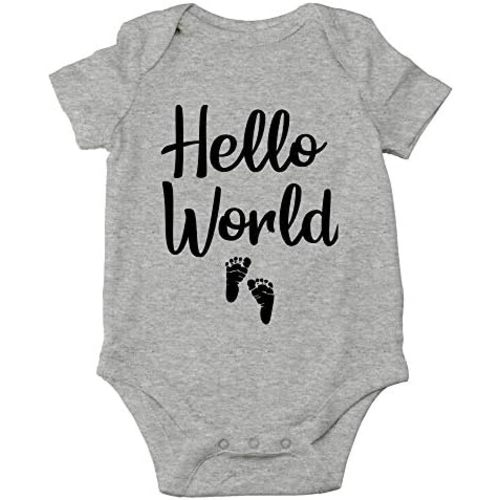CBTwear Hello World Baby Bodysuit - Cute Boy Girl Newborn Clothes Funny Infant Unisex Comfy Humor Romper