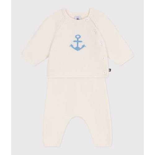 Baby boy set knit sweater anchor detail and pants - 12M