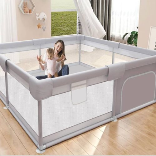Baby Playpen 50x50 Inch, Play Pens for Babies and Toddlers Baby Fence Play Yards for Indoor & Outdoor with Breathable Mesh Anti-Fall Playpen
