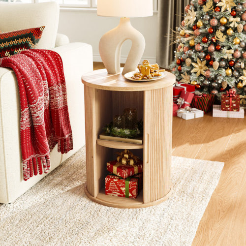 George Oliver Leathia Fluted Round End Tables & Reviews | Wayfair