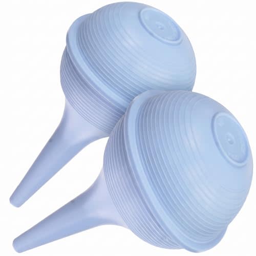 DMI Reusable Nasal Aspirator for Baby & Ear Bulb Syringe for Infant - Gentle Mucus Removal Suction to Clear Airway & Nasal | Baby Congestion Relief Nose Sucker for Baby (Pack of 2)