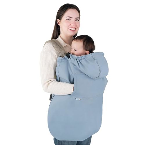 Jan & Jul Cozy-Dry Baby Carrier Rain Cover (Dusty Blue, One Size)
