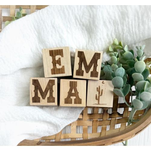 Western Decor Personalized Gift for Baby Cowgirl Baby Shower Decor for Cowboy Rodeo Party Baby Gift Keepsake - Cactus Horseshoe Nursery Art