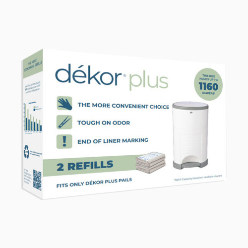 Diaper Pail Liner Refills for Dekor Diaper Plus (2 Pack)