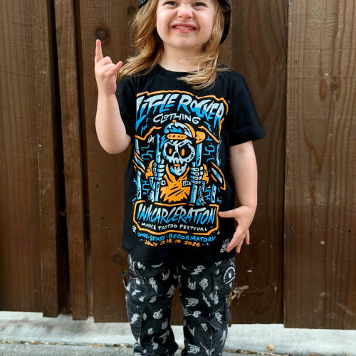 Inkcarceration 2026 Kids Collab Tee – Little Rocker Clothing