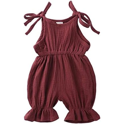 Joys Girl 1 Outfit Newborn Infant Baby Girls Boys Romper Jumpsuit Sleeveless Solid Playsuit 6 Months Baby Girl Dress
