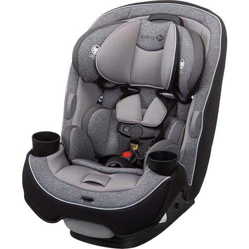 Safety 1st Grow and Go All-in-One Slim Convertible Car Seat, Rear Facing, 5-40 lbs, Forward Facing (30–65 lbs), High Back Booster Seat 40-100 pounds, Shadow